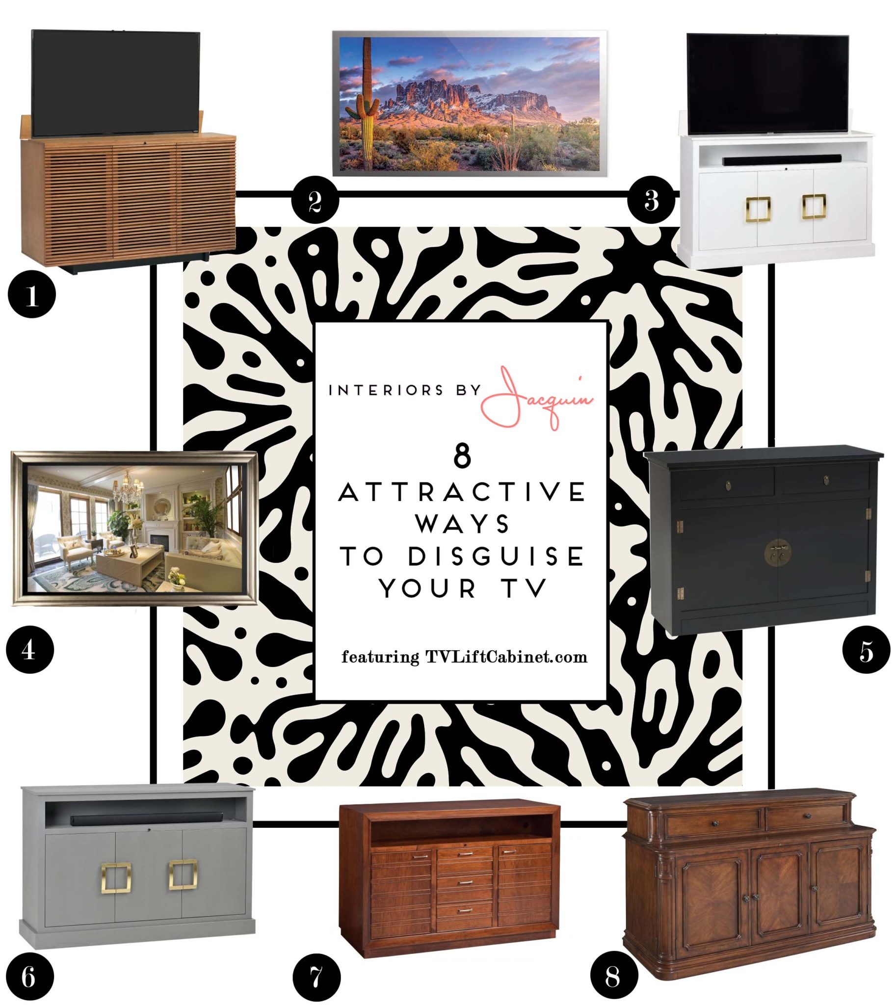 8 Ways to Disguise Your TV! with Interiors by Jacquin